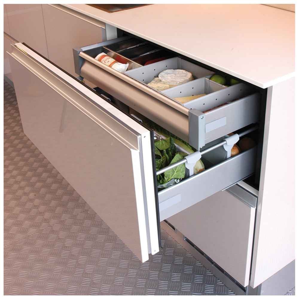 Norcool køleskuffe med frontpanel i sort