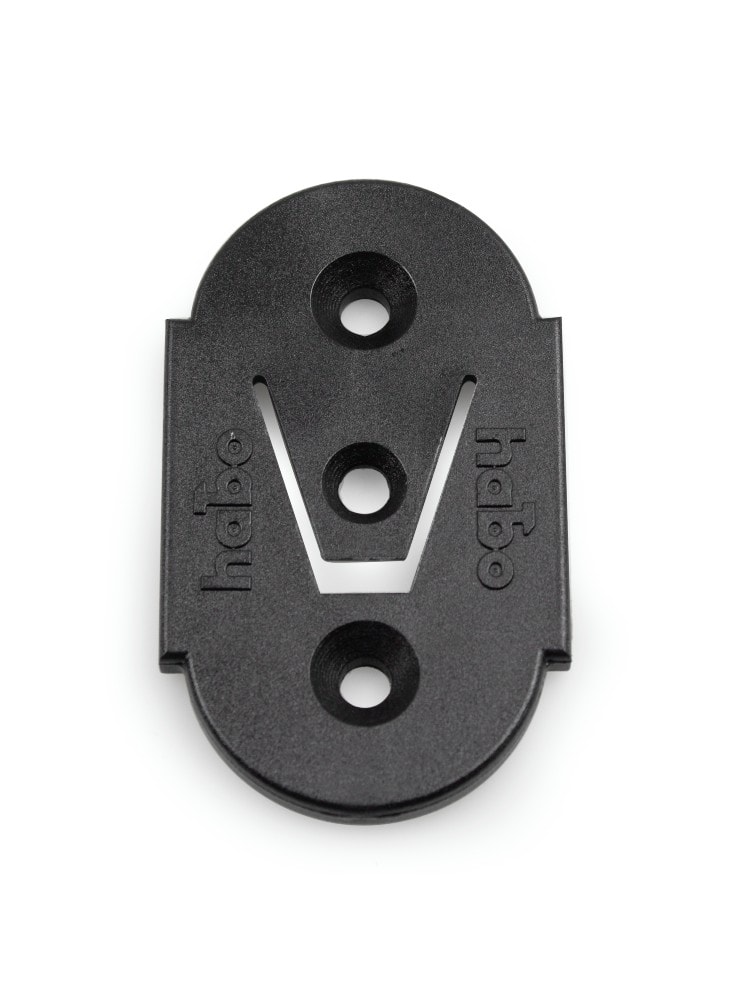 Habo 1102 plade til indstikshængsel sort 2 stk.