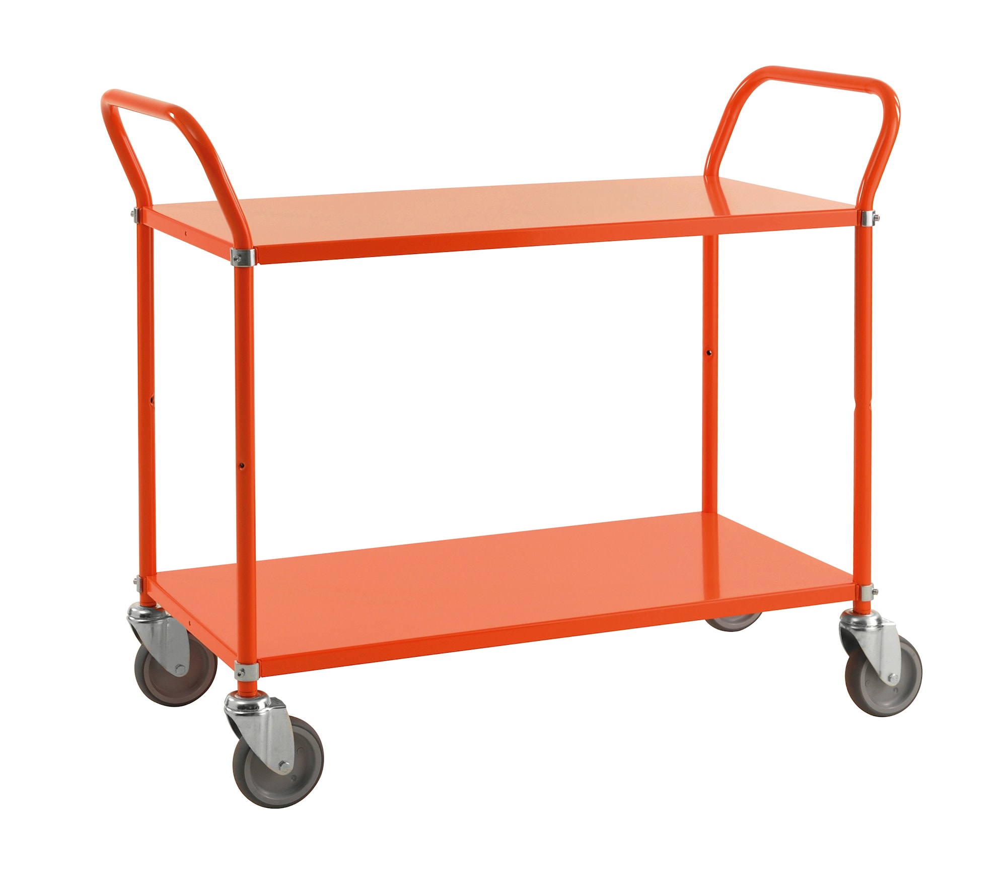 Kongamek 90 x 44 orange vogn med 2 hylder i lys farve KM6105