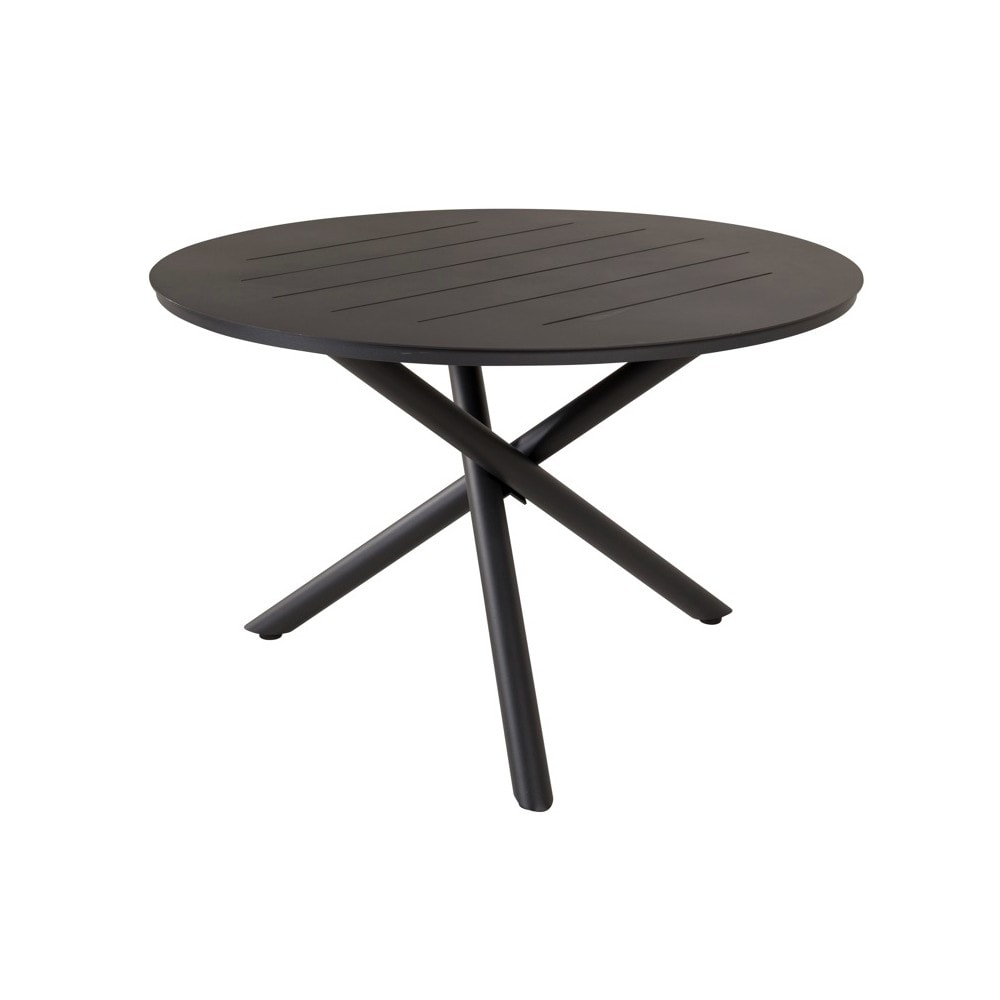 Venture Design Alma spisebord i sort alu Ø120 cm