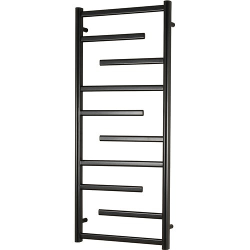 Kriss Sirius håndklædetørrer i sort 1169 x 500 mm. Centermål 470 mm.