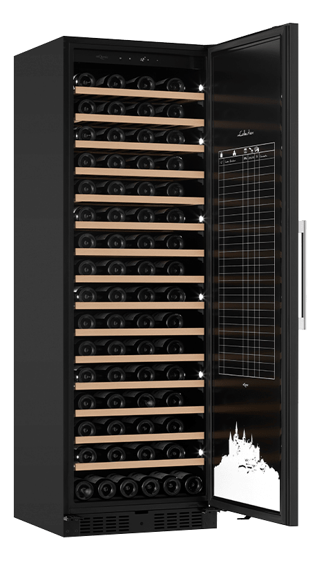 mQuvee WineStore 177 Anthracite Black vinopbevaringsskab 15 hyldeplan