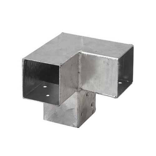Plus Cubic hjørnebeslag dobbelt til 7x7 cm stolpe 17871-1