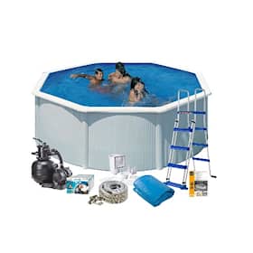 Swim & Fun Basic pool rund Ø350 x 120 cm i hvid 10.102 liter