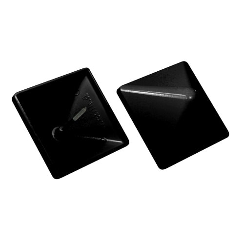 Kokille stolpehat Pyra sort i støbt aluminium 104 til 100x100 mm stolpe