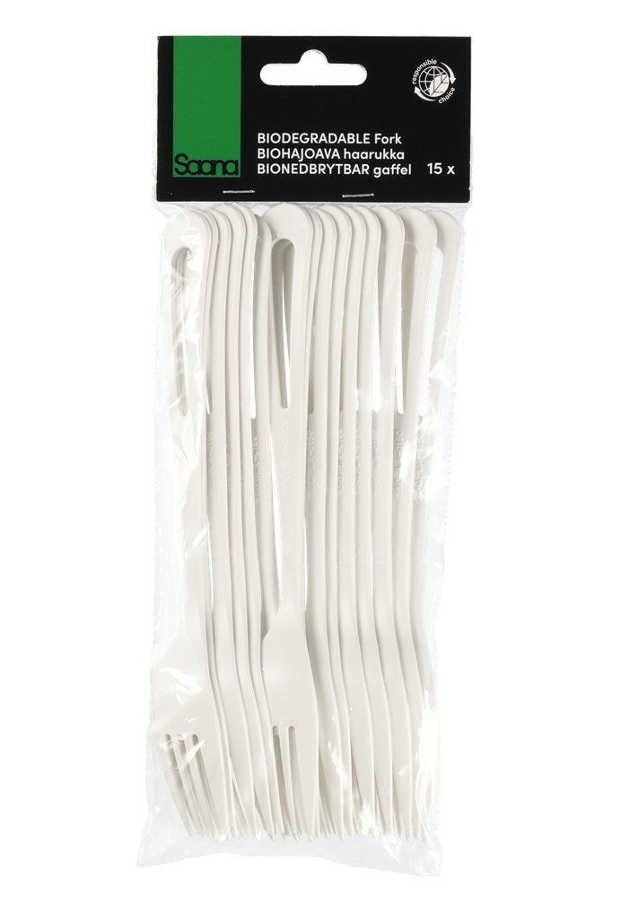 Saana BIO engangsgaffel 15 stk.