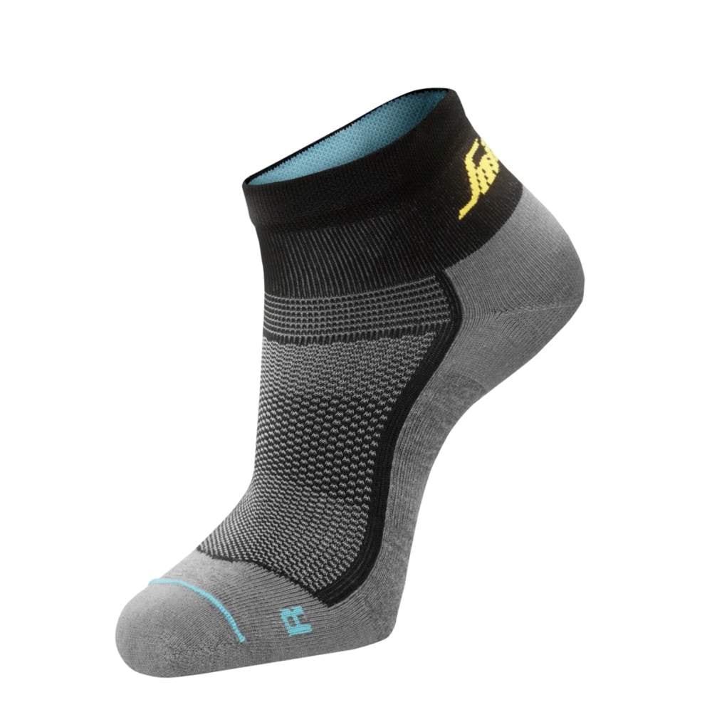 Snickers 9218 LiteWork 37.5 kort strømpe lys grå/sort