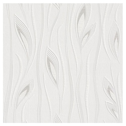 Rasch Studio 2021 tapet Tekstur Løv hvid / beige 0,53 x 10 meter 788563