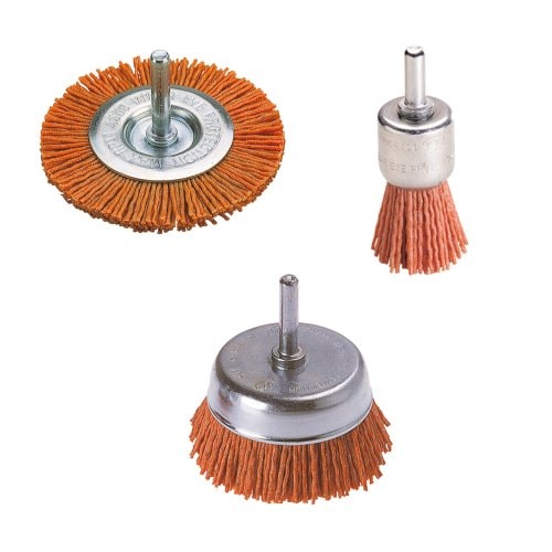 Wolfcraft nylonbørstesæt 6 mm skaft 3 dele