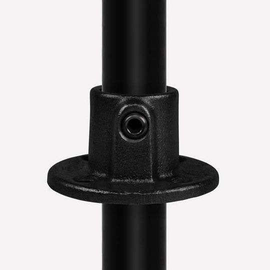 Clarrods Clamps CL131T vægflange gennemgående sort Ø33,7 mm