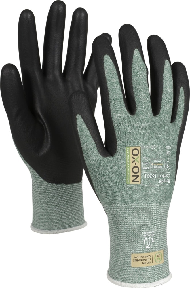 OX-ON Recycle Comfort 16301 arbejdshandske str. 9