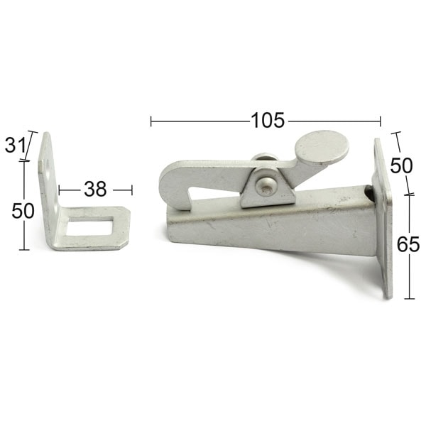 Habo Gliphage Maxi vægmonteret varmforzinket