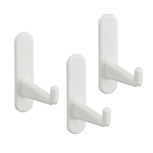 Elfa Utility lang krog i hvid til tavle. Pakke med 3 stk.