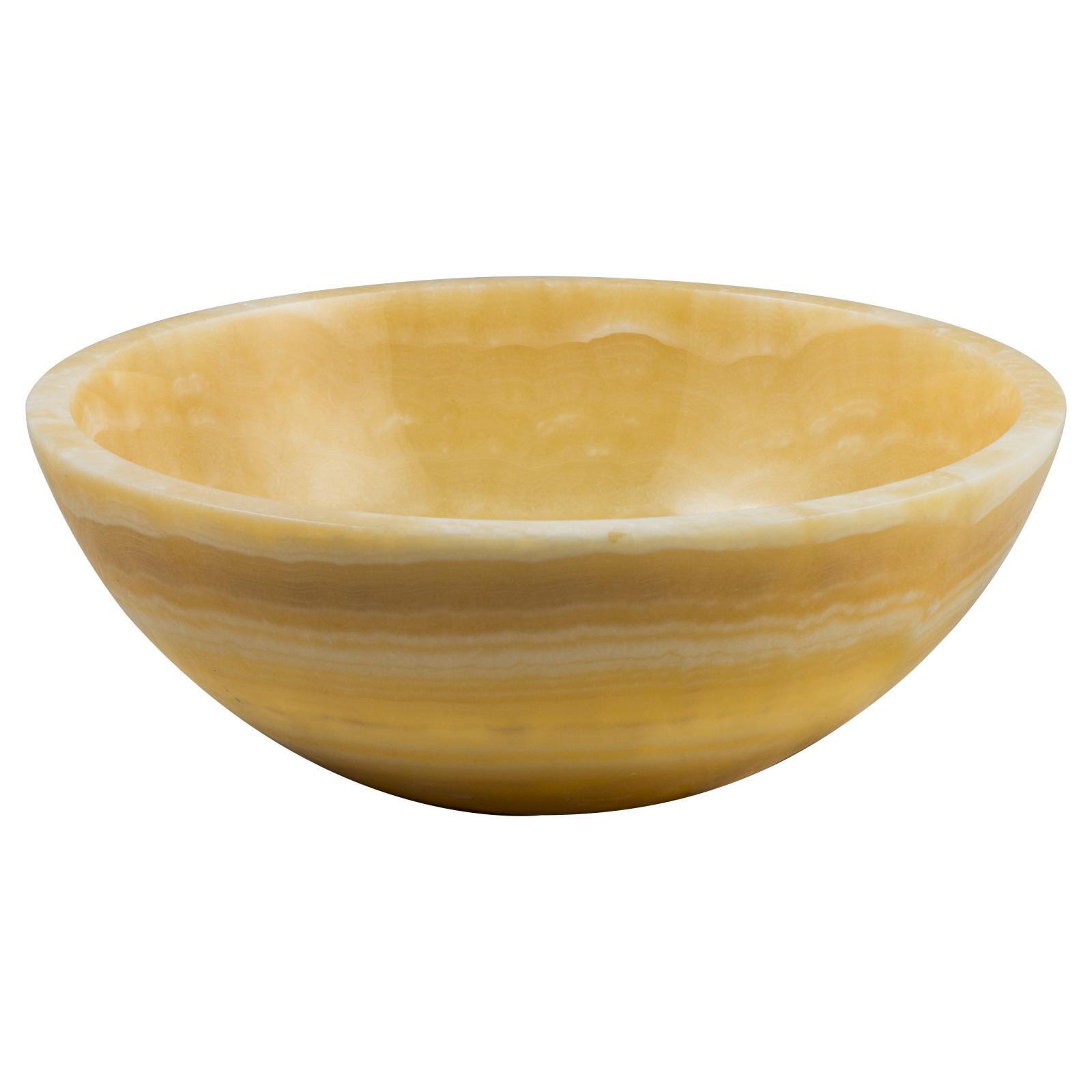 GemLook GL264 håndlavet vask i orange onyx Ø40 cm