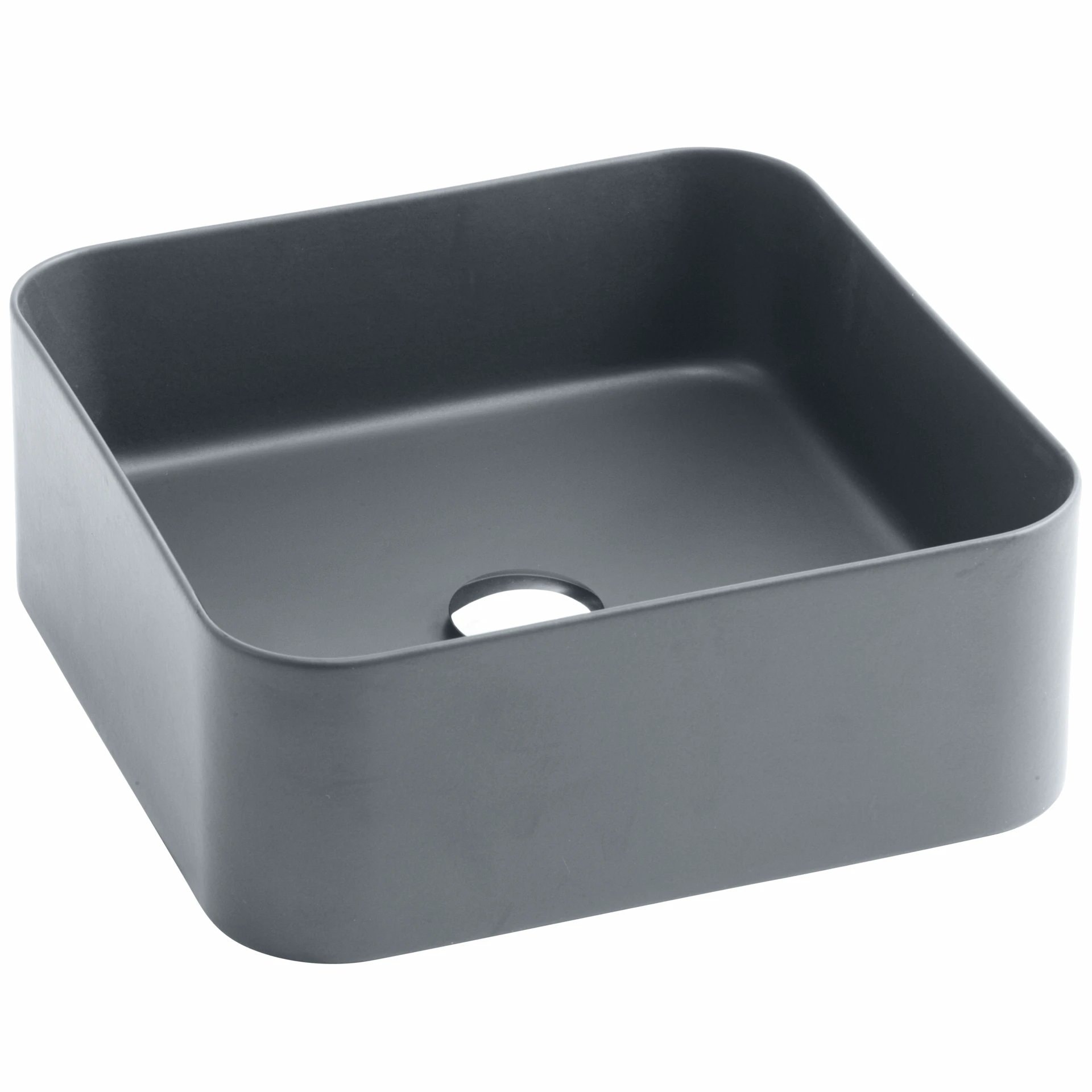 Lavabo Mate Slim porcelænshåndvask matsort 400 x 400 x H150 mm