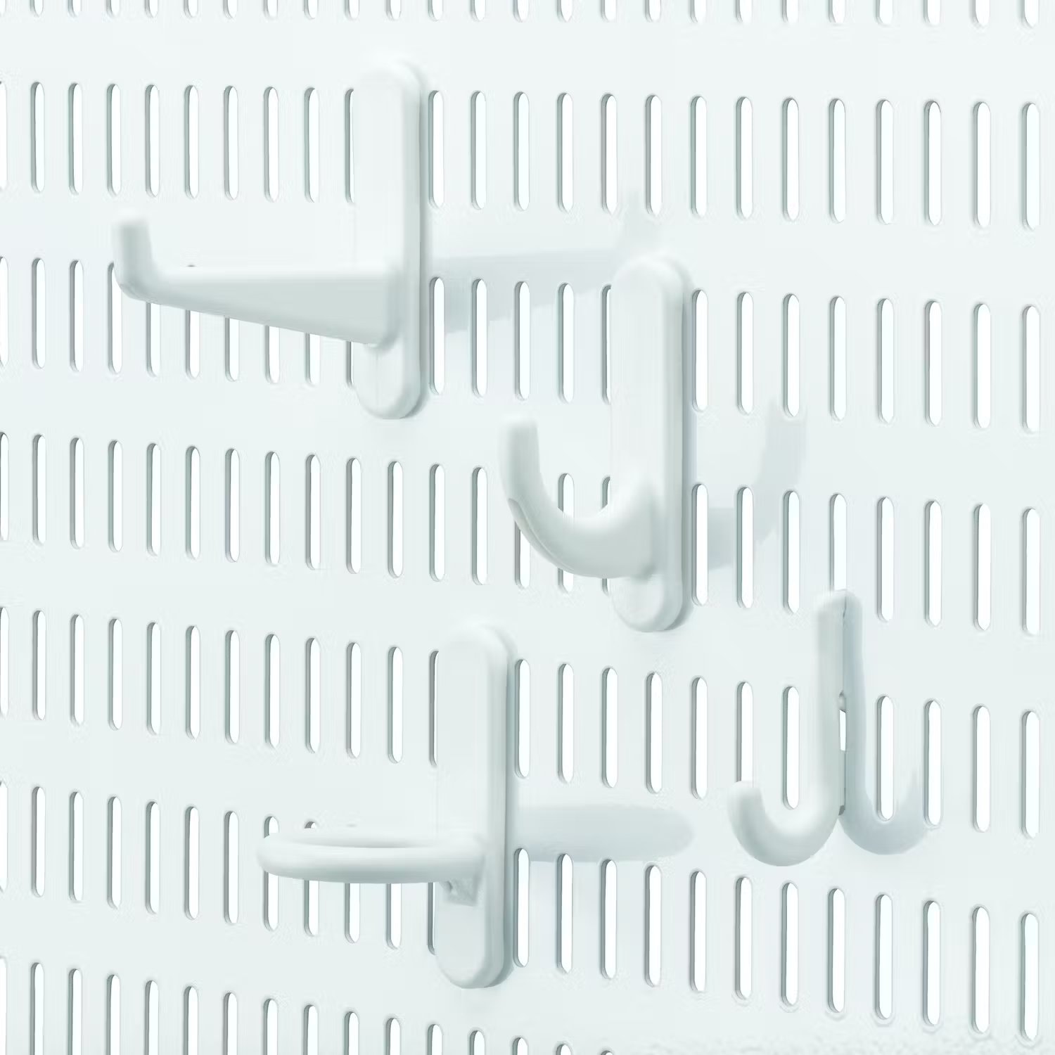 Ellfa kroge hvid til opbevaringstavle multipak 12 stk.