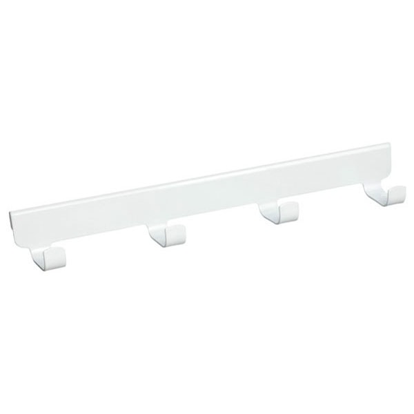 Elfa Classic knagerække 30 i hvid med 4 kroge 316 x 47 mm