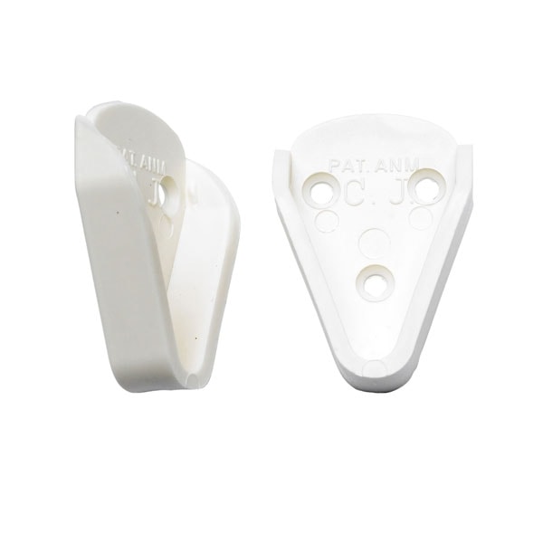 Habo rørholder V-form plast hvid 2 stk