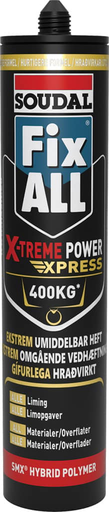 Soudal Fix ALL X-treme Power Exptess monteringslim hybrid polymer hvid 280 ml