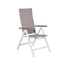 Venture Design Albany Light 5-pos stol i hvid alu/grå tekstil