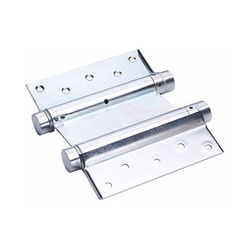 Svalk dobbelt svingdørshængsel forniklet 100 mm.