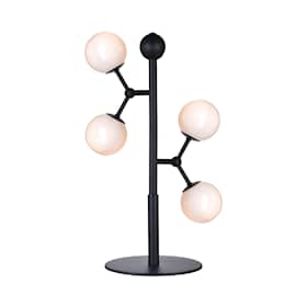 Halo Design Atom bordlampe i sort/opal med 4 spot