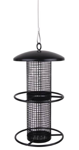Care Bird foderautomat sort til nødder 14 x 26 cm