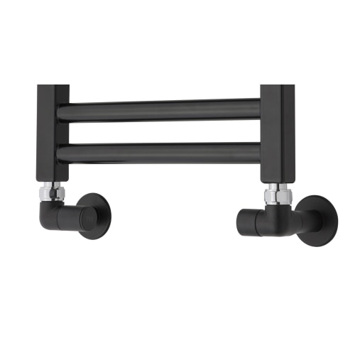 TVS ventilsæt vinkel i sort med afdækninger