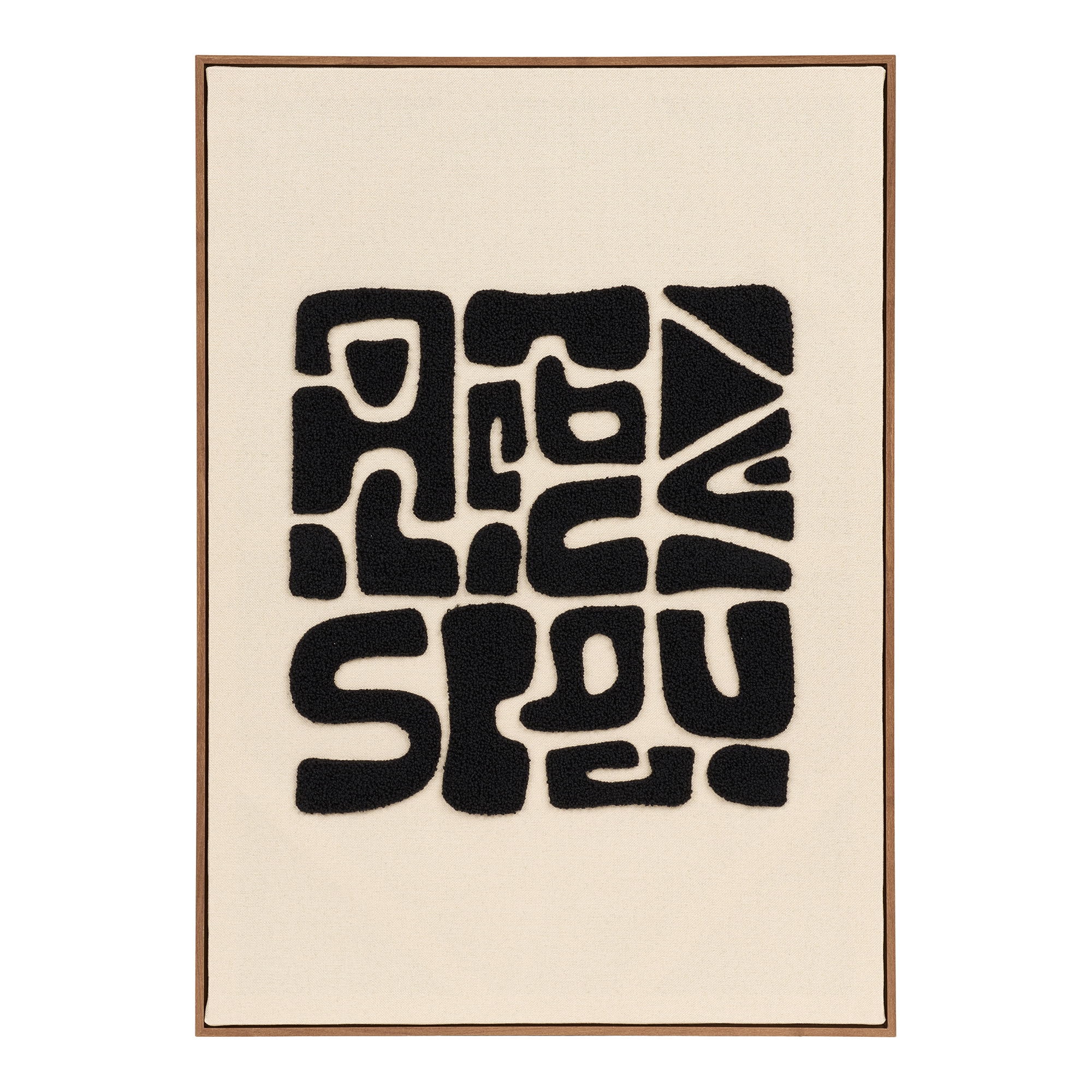 House Nordic Tine Tufted vægdekoration, sort/brun 50 x 70 cm