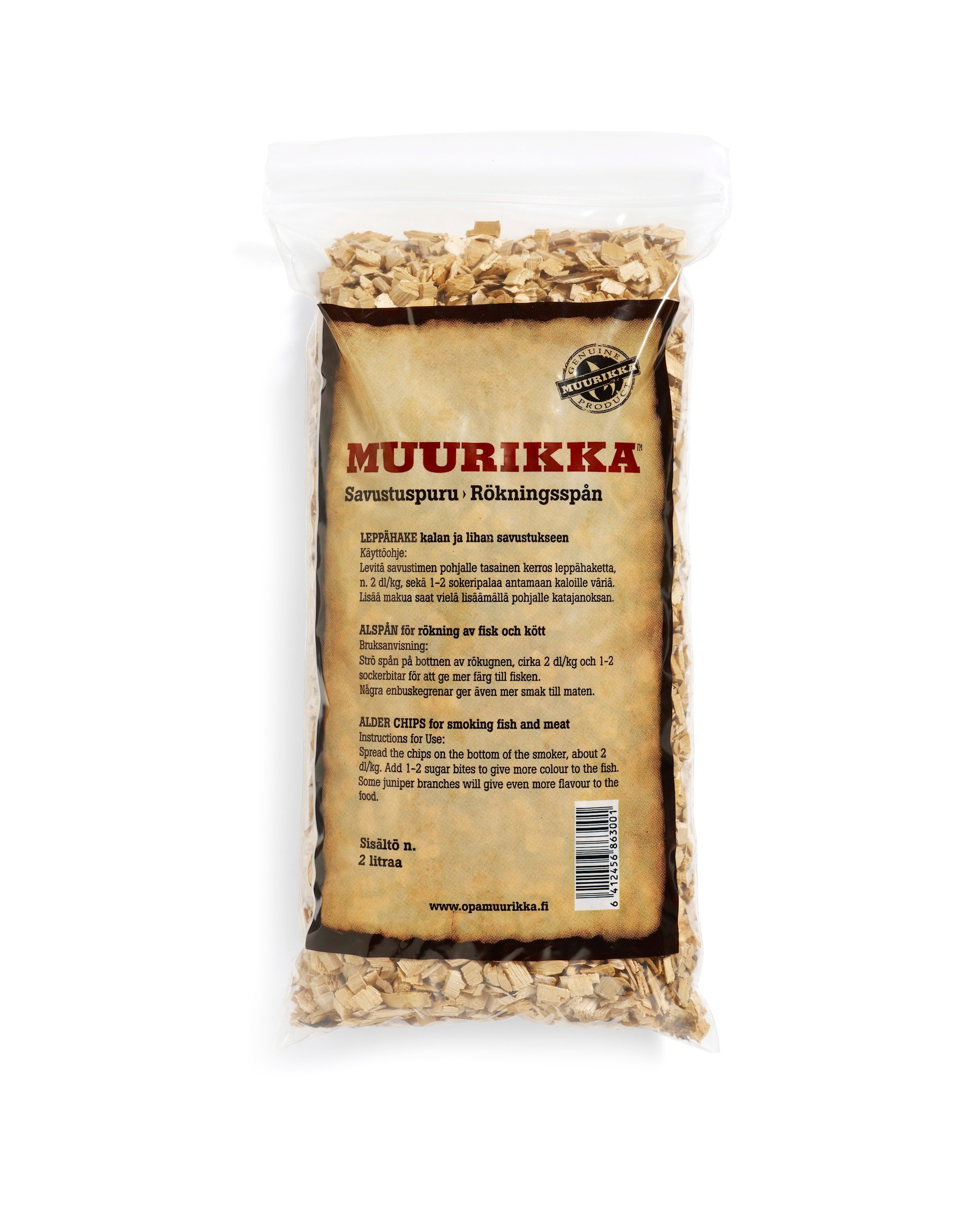 Muurikka rygespåner til rygeovn el 2L 330 gram