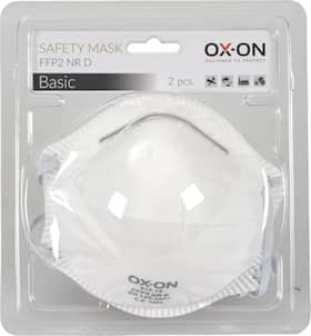 OX-ON Mask FFP2NR D støvmaske, blød filt, 2 stk. pakke