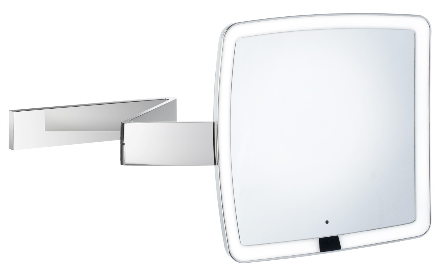 Smedbo Outline LED barber/sminkespejl, væg krom genopladelig x7