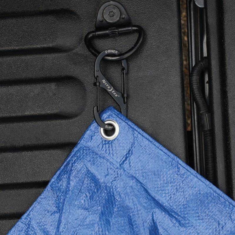 S-Biner® SlideLock® #4 stålkarabin, sort