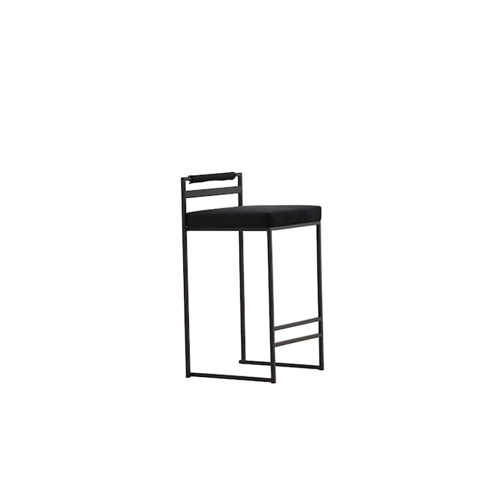 Venture Design Opelika barstol i sort velour og sort