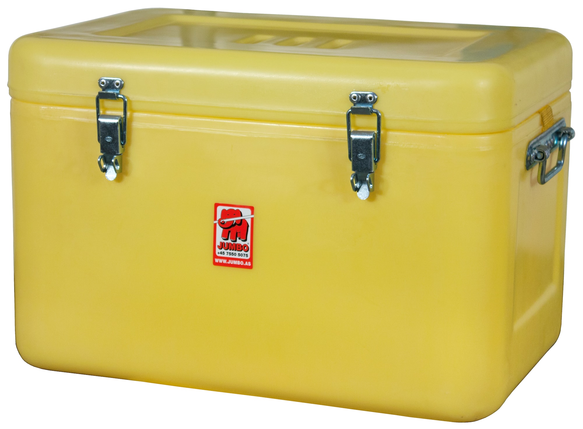 Jumbo slagfast transport- og værktøjskasse indv.mål 490 x 330 x 270 mm.