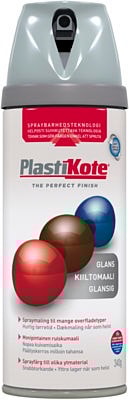 Plasti-kote Twist & Spray blank i aluminium.Spraydåse med 400 ml.