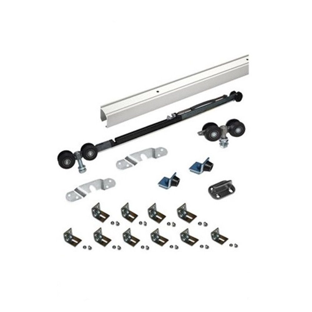 Svalk RollLock skydedørsskinnesæt 3,0 m. soft closer, bæreevne 40 kg.