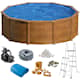 Swim & Fun Basic pool rund Ø460 x 120 cm i trælook 17.450 liter