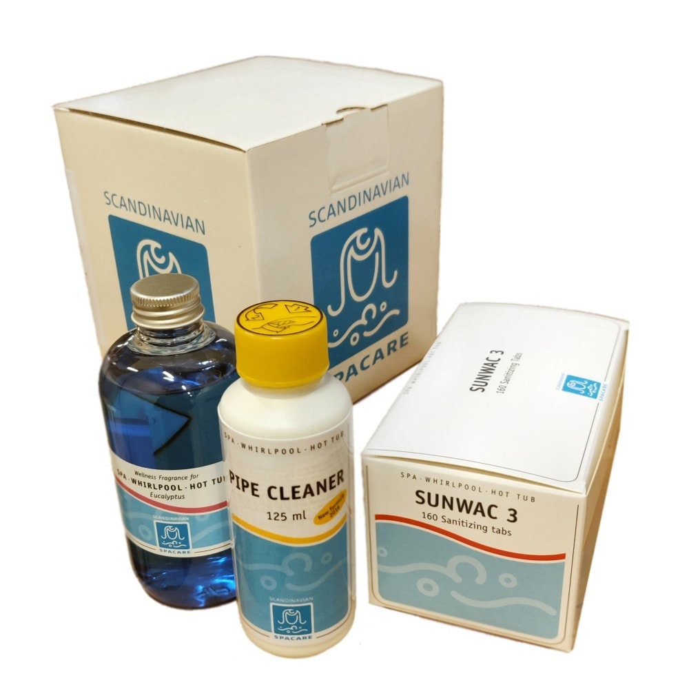 Strømberg Spacare mini kit med rensetabletter, pipe cleaner og wellness