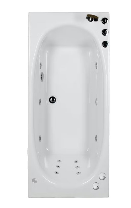Bathlife Fridfull 150 Premium spabad med front, gavl og armatur, venstre