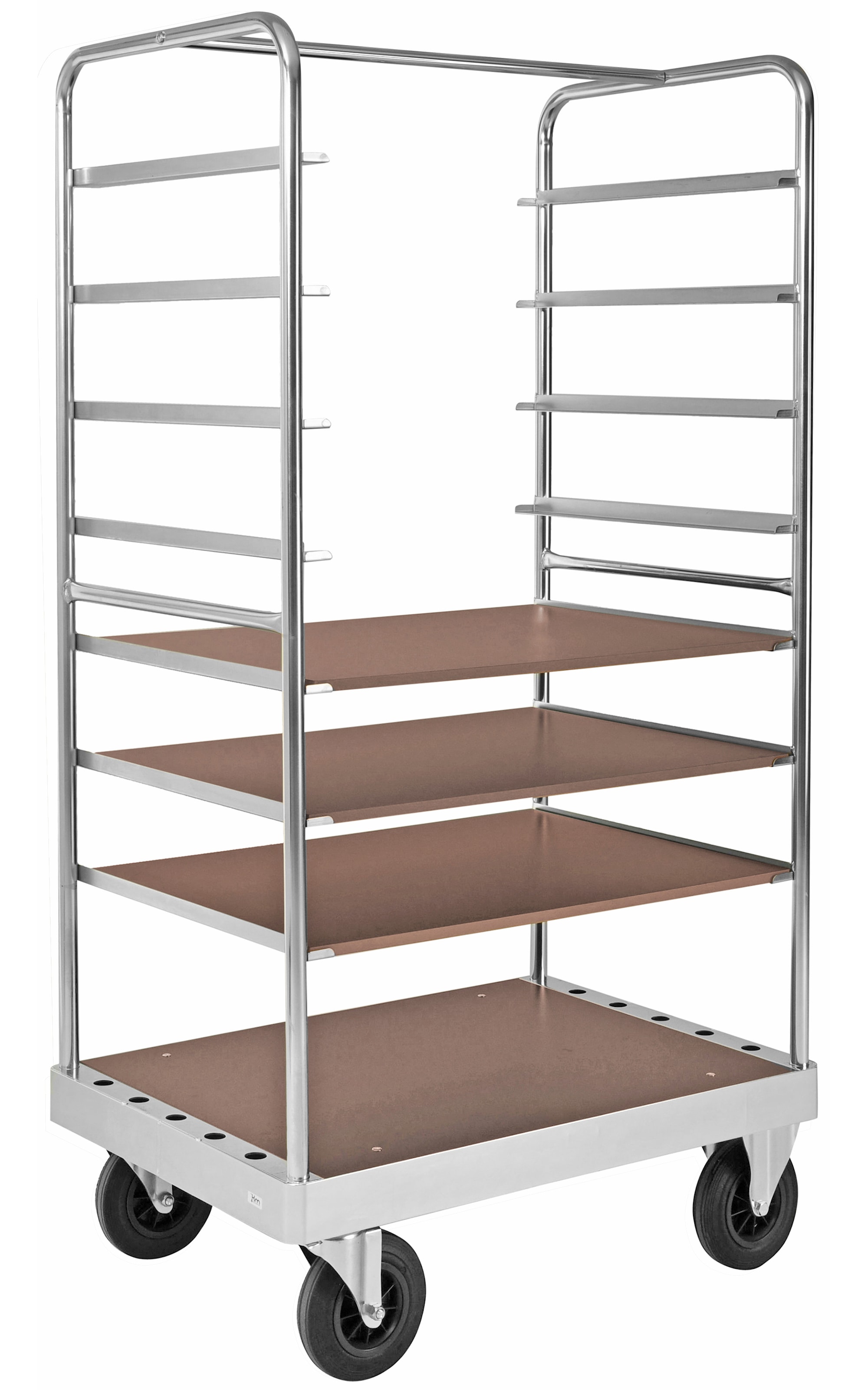 Kongamek 90,5 x 64,2 elektrogalvaniseret/MDF, sort hyldevogn KM138-2B