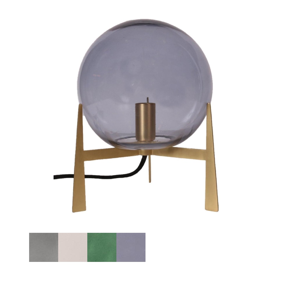 PR Home Milla bordlampe i guld/grøn Ø22 x H28 cm