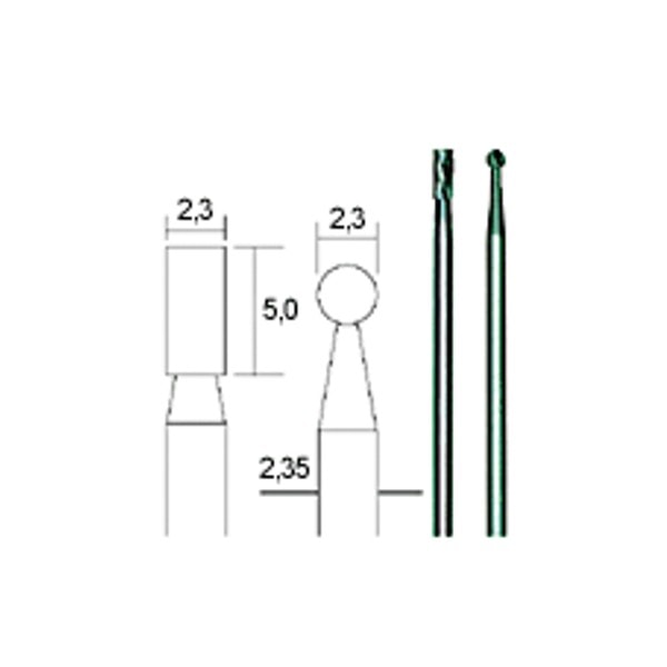 Proxxon hårdmetal fræser kugle/cylinder.Proxxon nr. 28750
