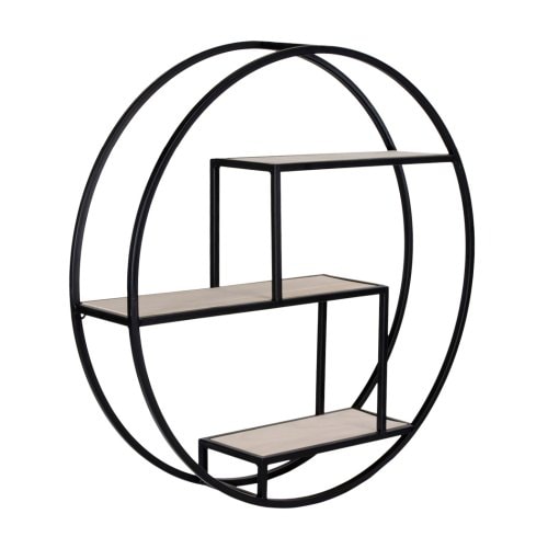 House Nordic Rotterdam træhylde med sort ramme