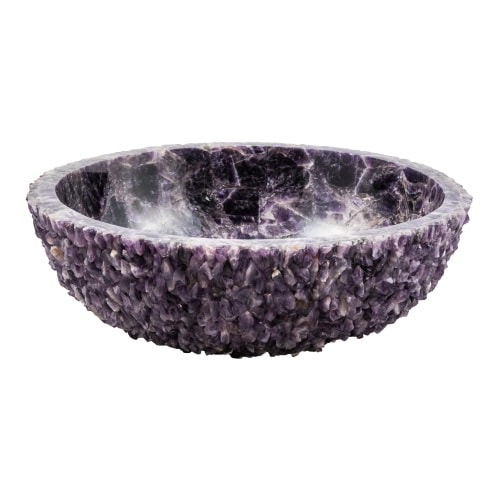 GemLook GL413 håndlavet håndvask i lilla ametyst Ø45 cm