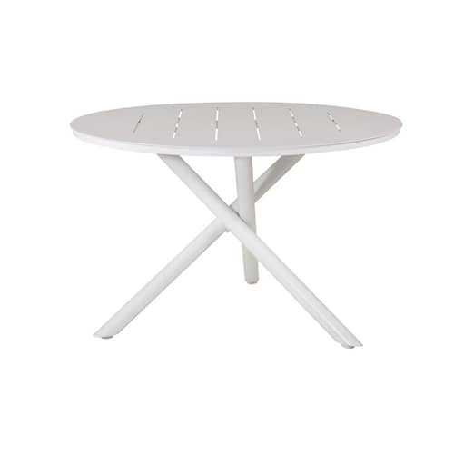 Venture Design Alma spisebord i hvid alu Ø120 cm
