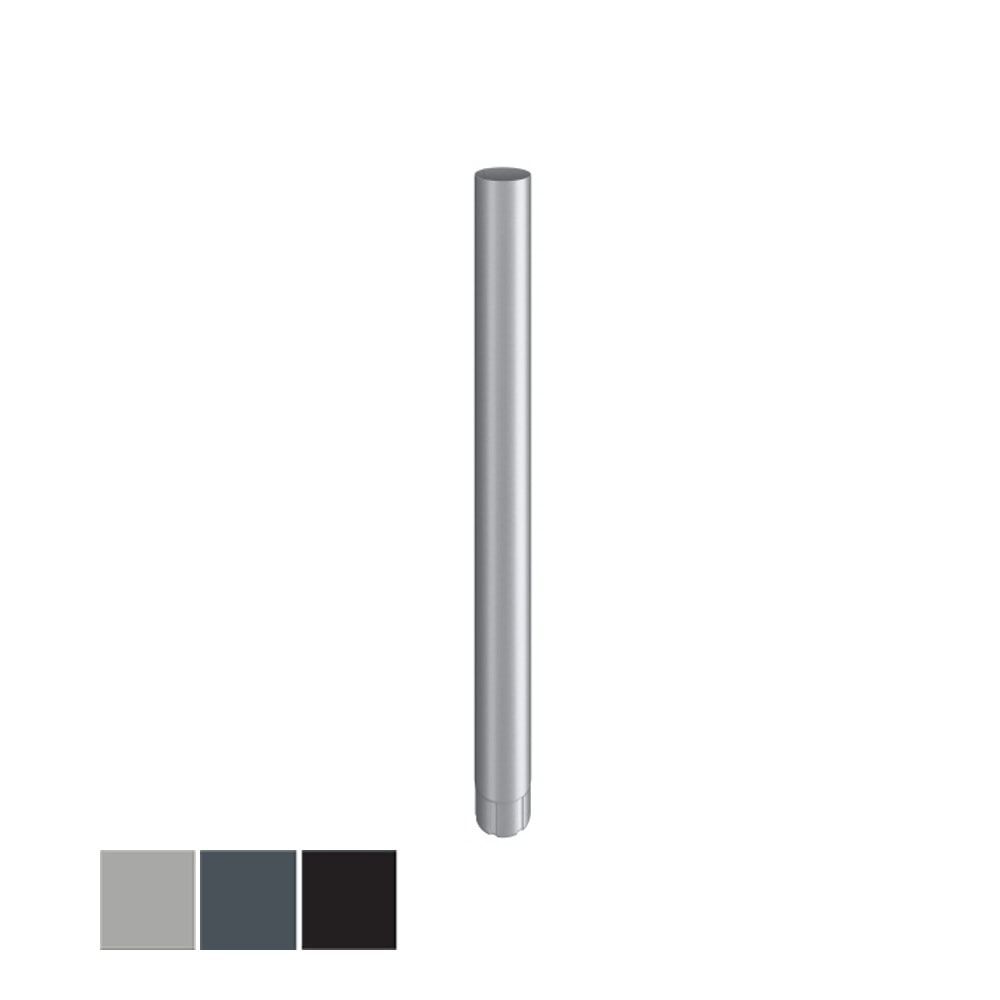 Lindab Rainline SROR nedløbsrør i sort 100 x 3000 mm