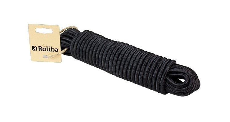 Elastikreb sort uden nist UV 6 mm