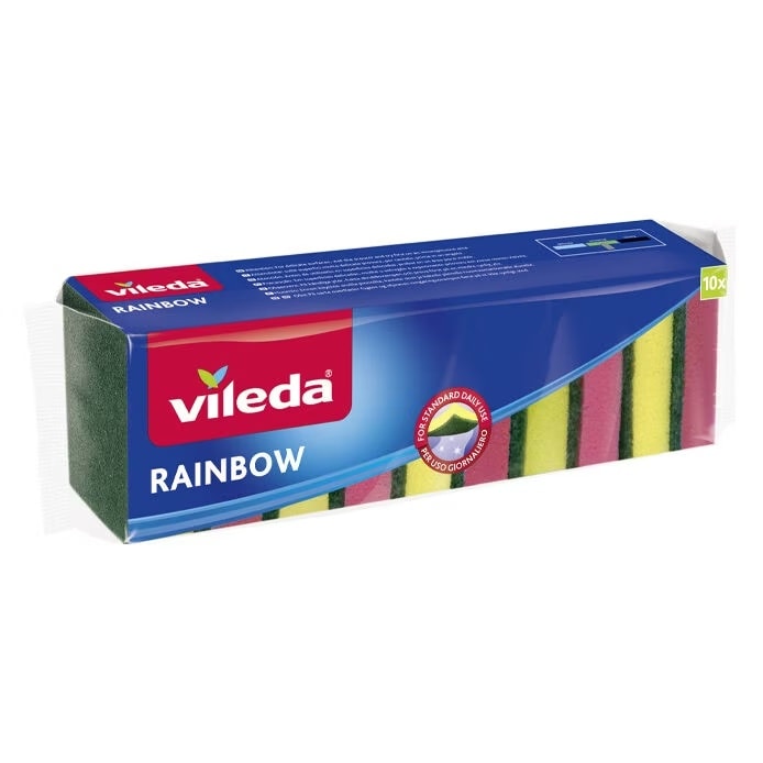 Vileda Rainbow skrubbesvamp 10 stk.