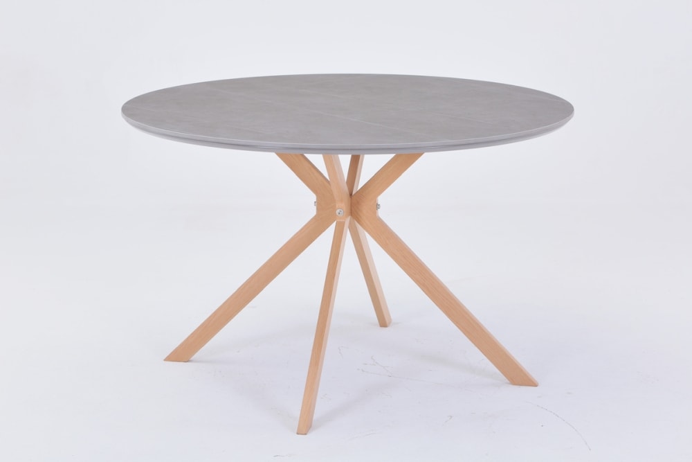 Venture Design Piazza spisebord i grå og natur Ø120 cm